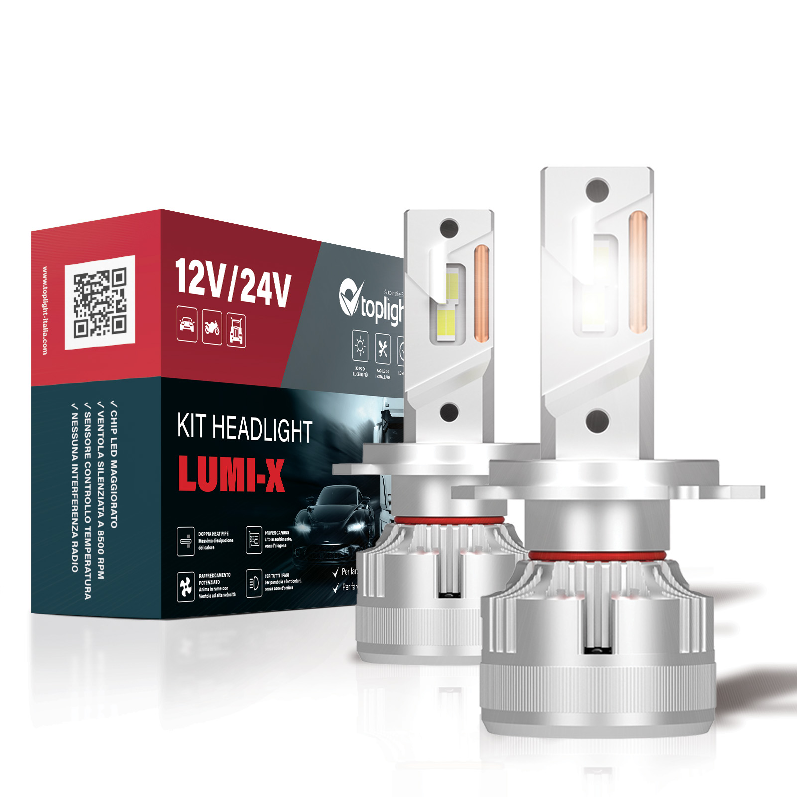 Kit Headlight LUMI-X 9-60V per H4 (2PCS)Codice articolo 417144 - immagine 2