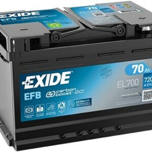 BATTERIA EFB 70AH DX 278x175x190- B13- EXIDE EL700