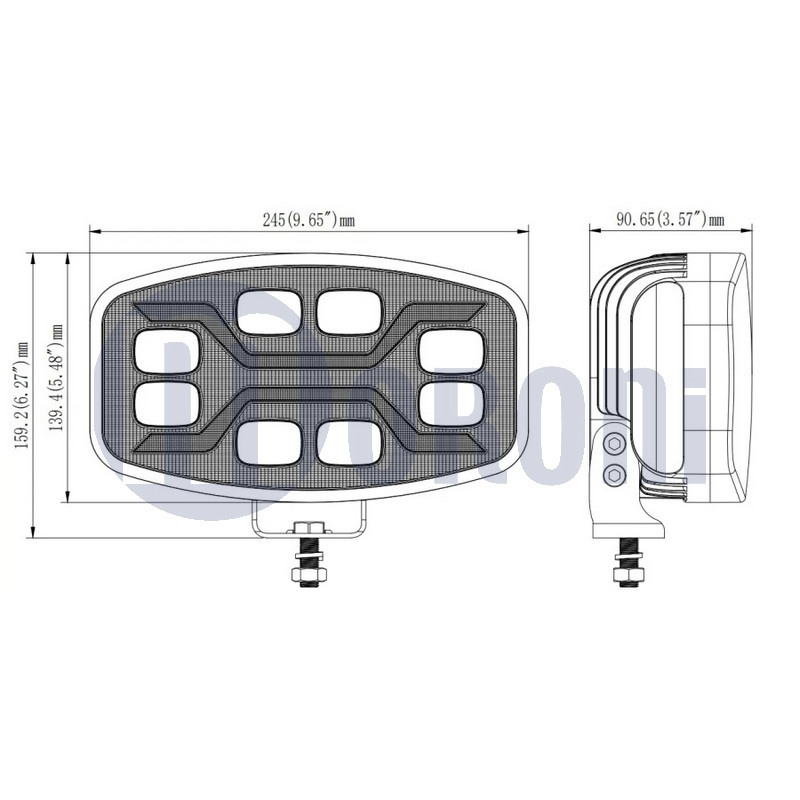 PROIETTORE SUPPLEMENTARE LED 12/24V. - immagine 3