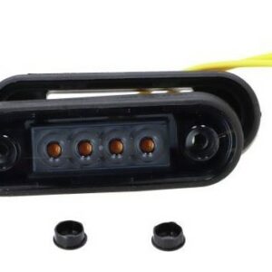 FANALINO 4 LED 12/24 V ARANCIO FUME'